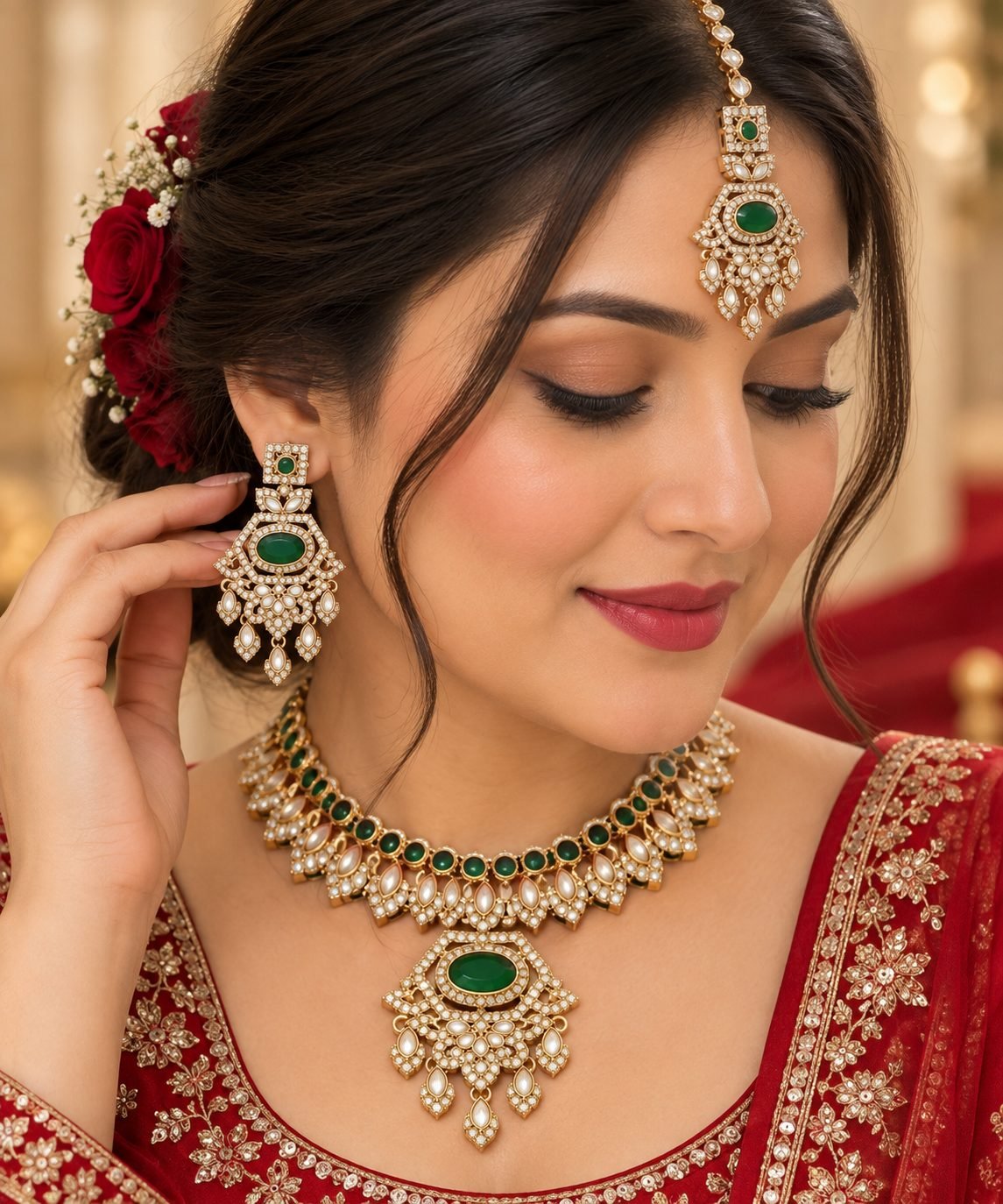 Kundan Set in Pink